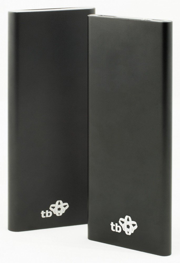 TB Power Bank 9000 czarny, dual USB, aluminium