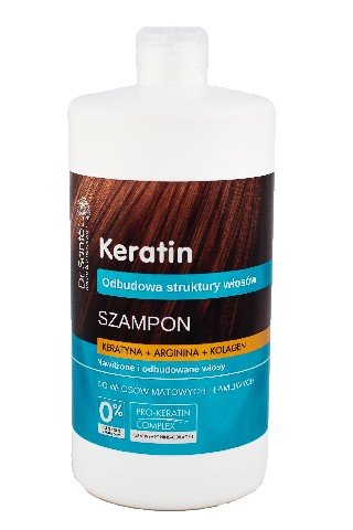 Sante Dr Santé Keratin szampon regenerująco-nawilżający do włosów łamliwych matowych Keratin Arginine and Collagen 1000 ml