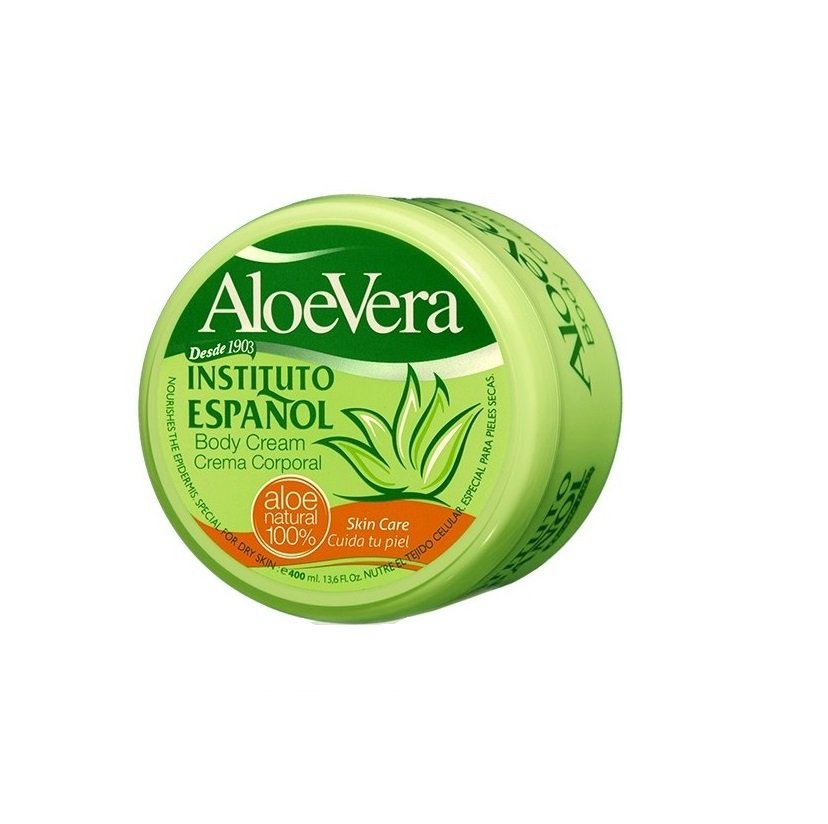 Instituto Espanol ALOE VERA Nawilżający krem do ciała i rąk na bazie aloesu, 400 ml 8411047143186