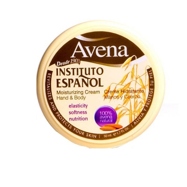 Instituto Espanol Avena, krem do ciała i rąk z wyciągiem z owsa, 50 ml