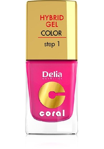 Delia Cosmetics Cosmetics, Coral Hybrid Gel, lakier do paznokci nr 03 róż, 11 ml