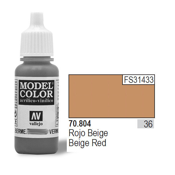 VALLEJO Farba Nr36 Red Beige Matt 17ml