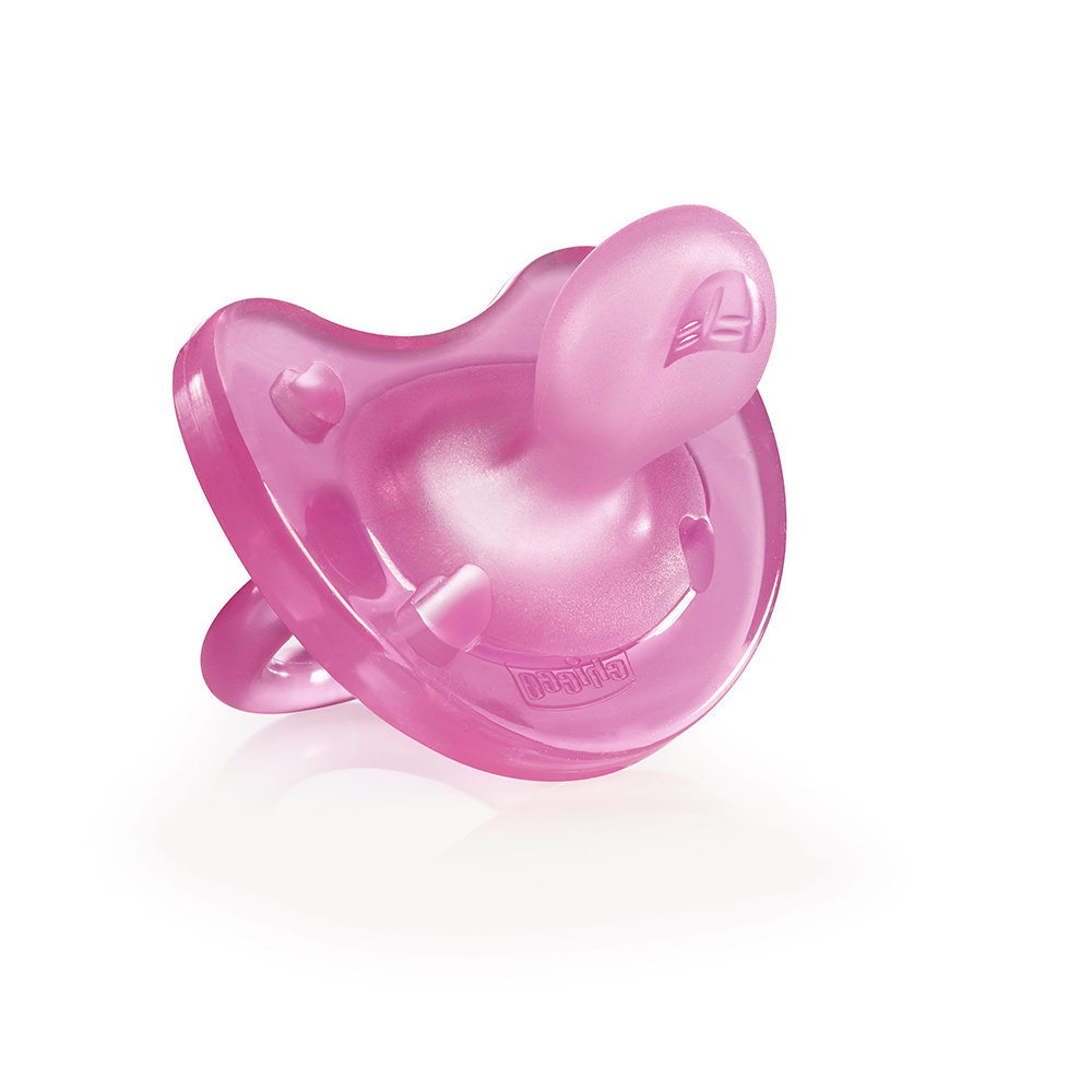 Chicco Artsana Physio Soft smoczek Smoczek uspokajający silikonowy 12 m+ różowy