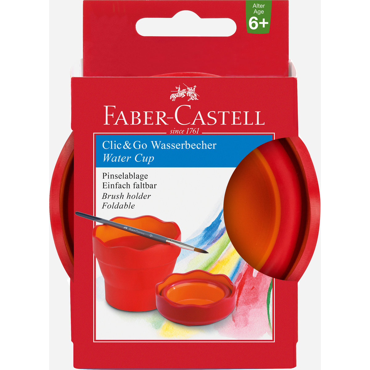 Faber Castell Pojemnik na wodę Click&Go różowy