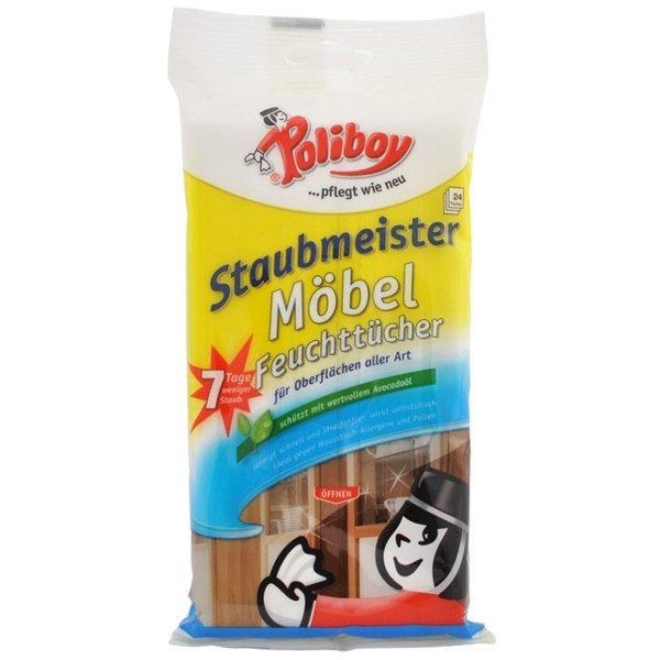 Poliboy Wilgotne ściereczki do mebli Staubmeister Mobel Feuchttucher, 24 szt.