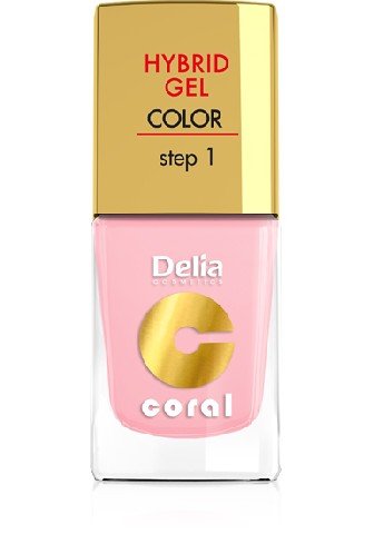 Delia Cosmetics Cosmetics, Coral Hybrid Gel, lakier do paznokci nr 04 róż pastelowy, 11 ml