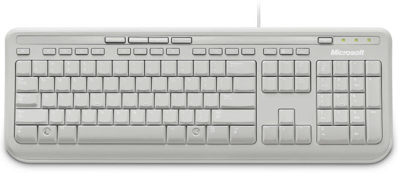 Microsoft Wired Keyboard 600 Biały ANB-00032