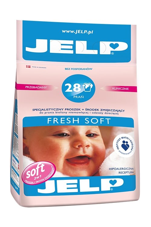 BioLife Proszek i środek zmiękczający do prania odzieży dziecięcej Jelp Fresh Soft hipoalergiczny 2,24 kg