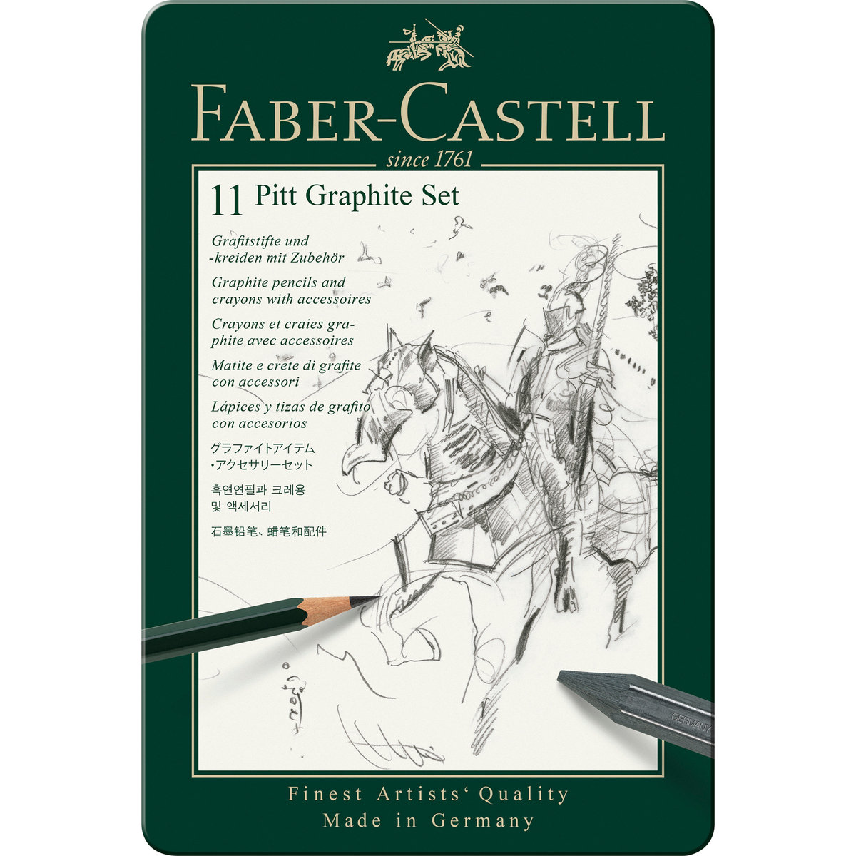 Faber Castell Zestaw ołówków i grafitów PITT 11 elementów 112972