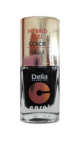 Delia Cosmetics Cosmetics, Coral Hybrid Gel, lakier do paznokci nr 26 czarny, 11 ml