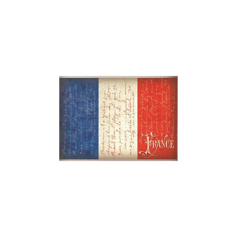 Stamperia by Box papier ryżowy, flaga Francji, format A4