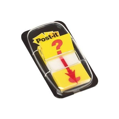 Post-It 3M Zakładki indeksujące z nadrukiem znak zapytania (680-32R), PP, 25x43mm, 50 kart. 3M-70071392800