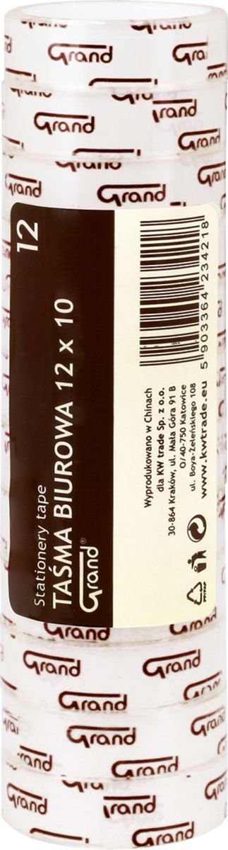 Grand Taśma biurowa 12mmx30m 12szt. 130-1281