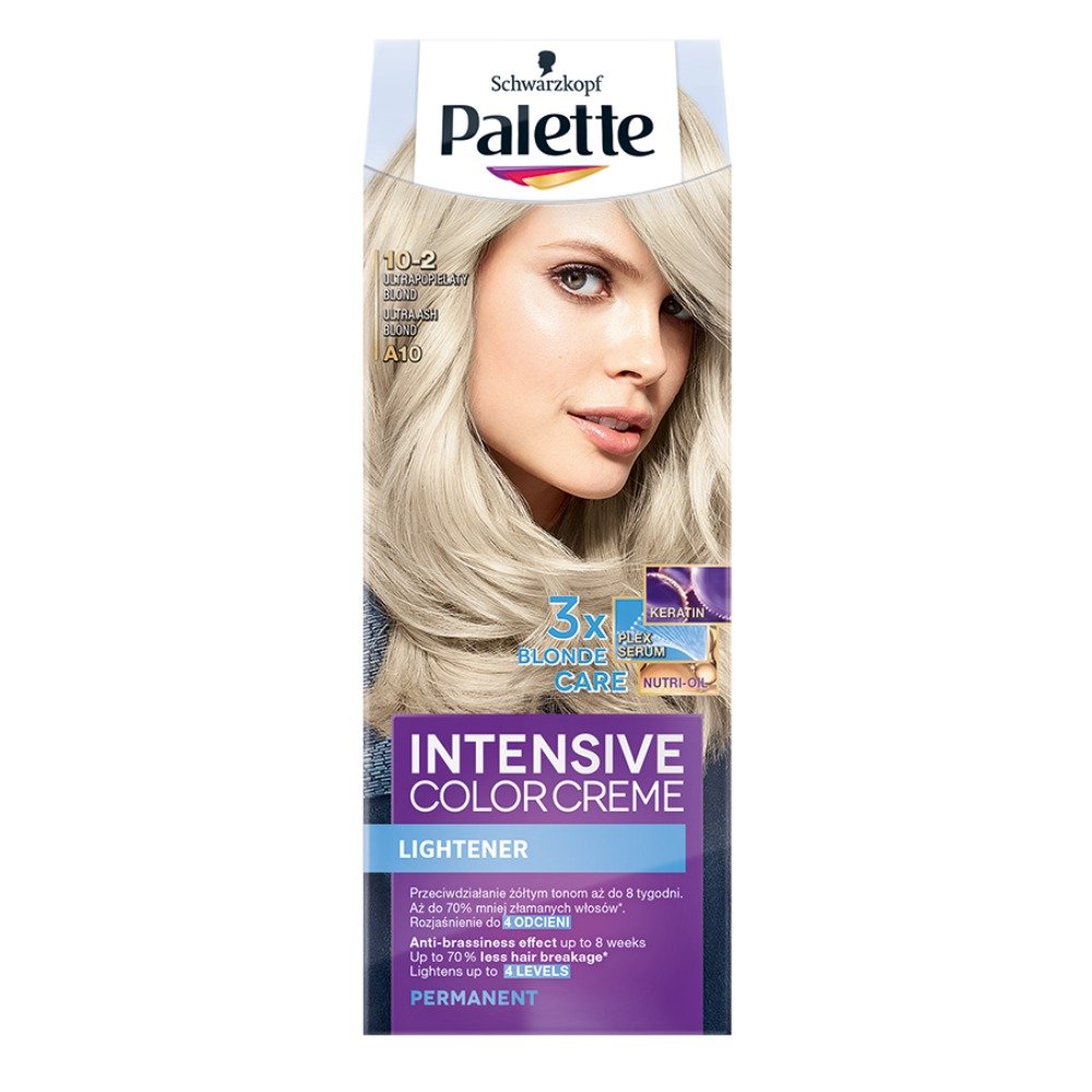 Schwarzkopf Palette Intensive Color Creme A10 Rozświetlony popielaty blond
