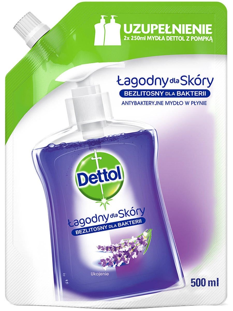 Dettol ANTYBAKTERYJNE Mydło w płynie UKOJENIE - ZAPAS DO POMPKI