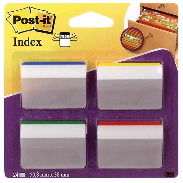 Post-It do archiwizacji 686-A1 wygięte 4x6 kart mix kolorów