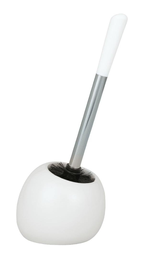 Wenko Pojemnik na szczotkę + szczotka WC Polaris White, biały, 35x15x19 cm
