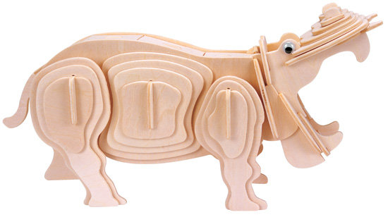 Eureka Łamigłówka drewniana Gepetto Hipopotam