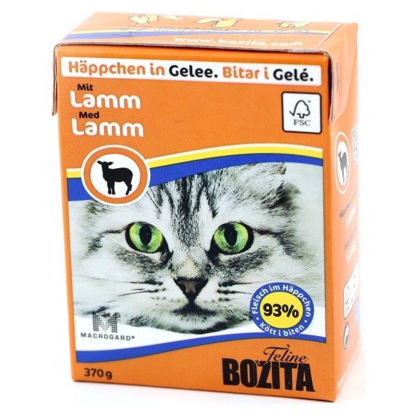 Bozita Mięsne kawałki z jagnięciną w galaretce 16x370g