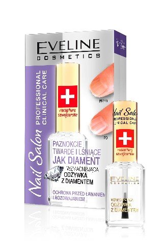 Eveline Nail Salon Lakier odżywka diamentowa 12ml