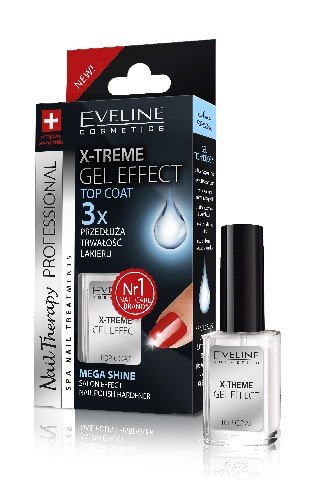 Eveline Nail Therapy X-Treme Gel Effect Lakier- odżywka do paznokci Płynne Szkło 12 ml