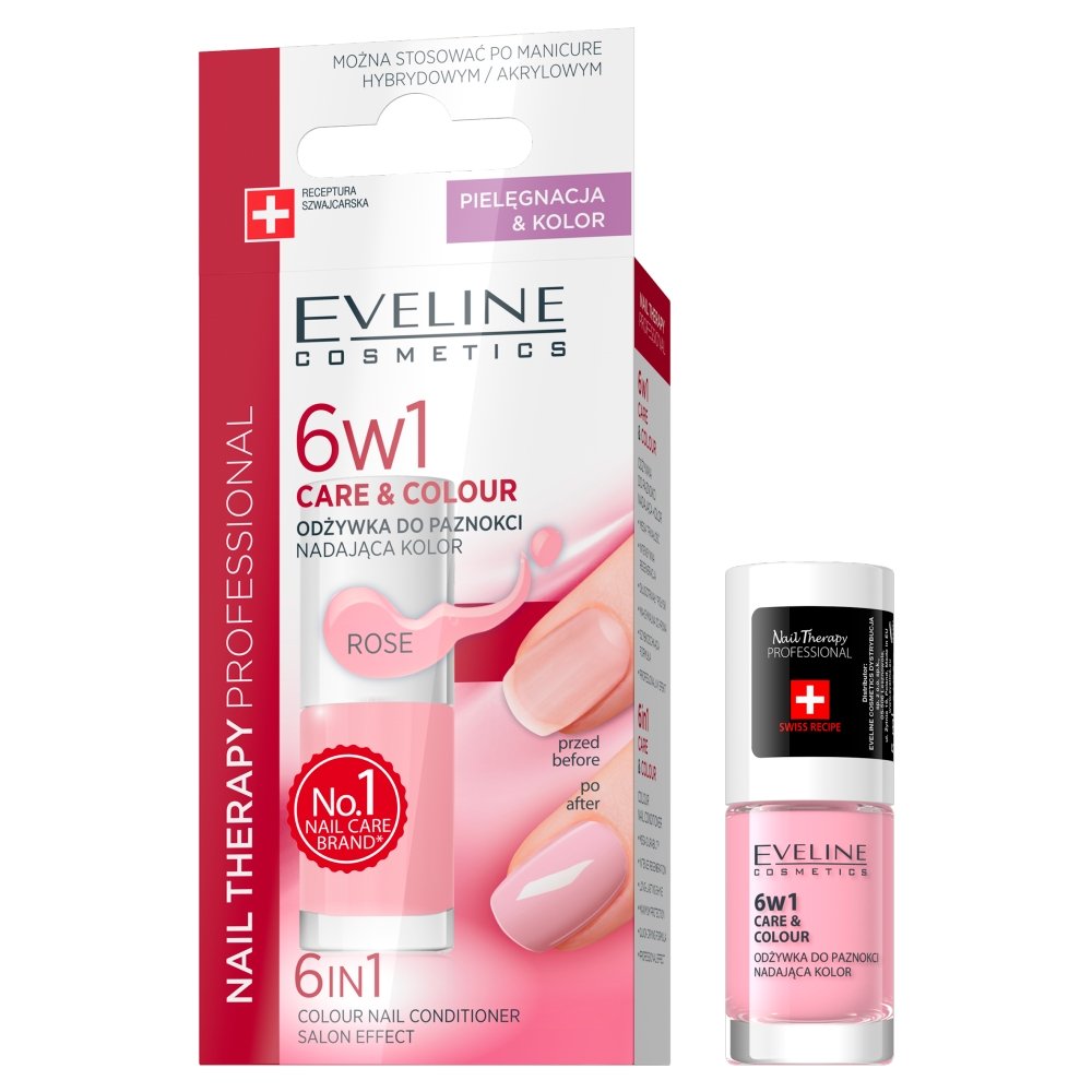 Eveline NAIL THERAPY 6W1 CARE&COLOR ROSE 5ML