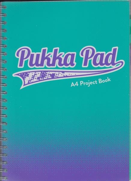 Pukka Pad Project Book Fusion A4 200 w kratkę morski 8409