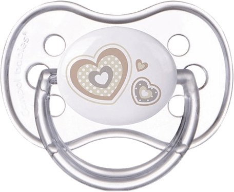 Canpol babies Smoczek silikonowy, okrągły, 6-18m, Newborn Baby, biały
