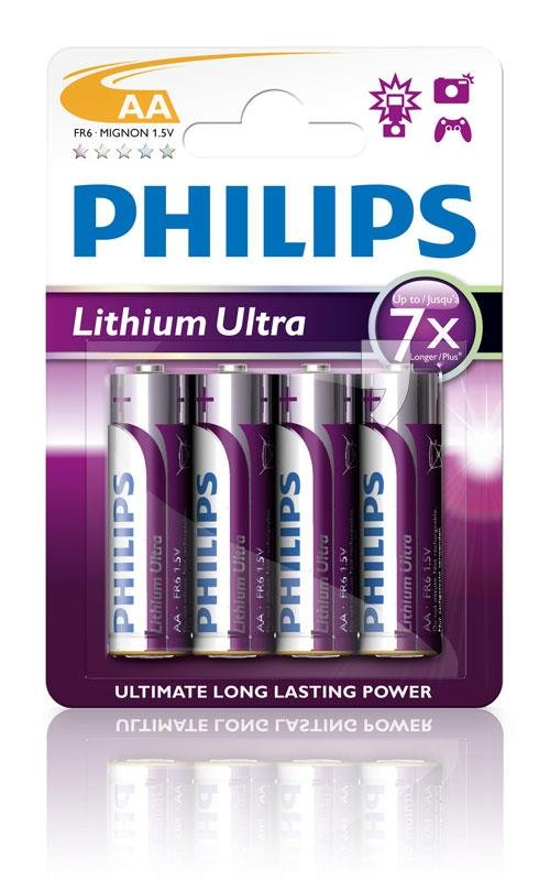 Philips FR6LB4A/10 - 4 szt. Bateria litowa AA LITHIUM ULTRA 1,5V