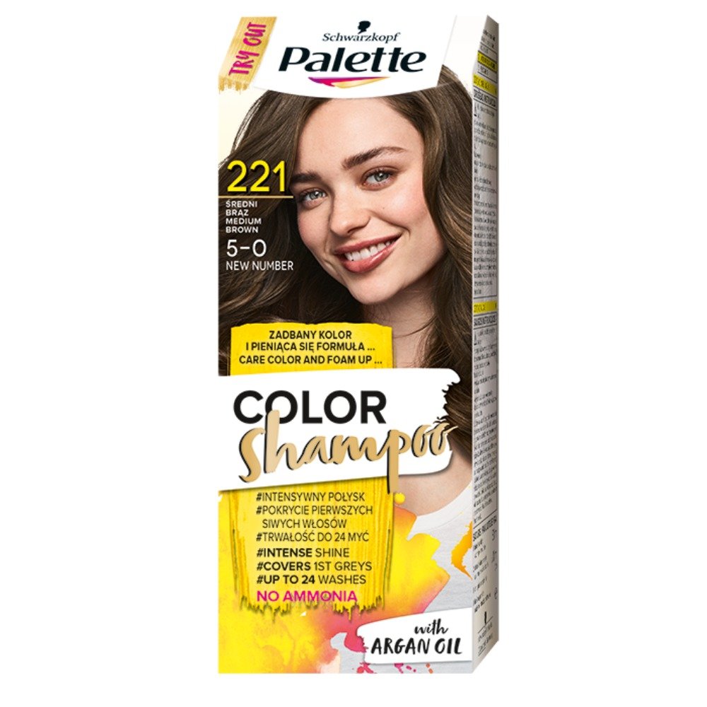 Schwarzkopf Palette Color Shampoo 221 średni Brąz