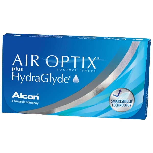 Air Optix, Plus HydraGlyde, Soczewki miesięczne -9.50, 6 szt.