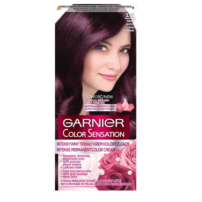 Garnier Garnier Color Sensation farba do włosów 3.16 Głęboki Ametyst 1szt