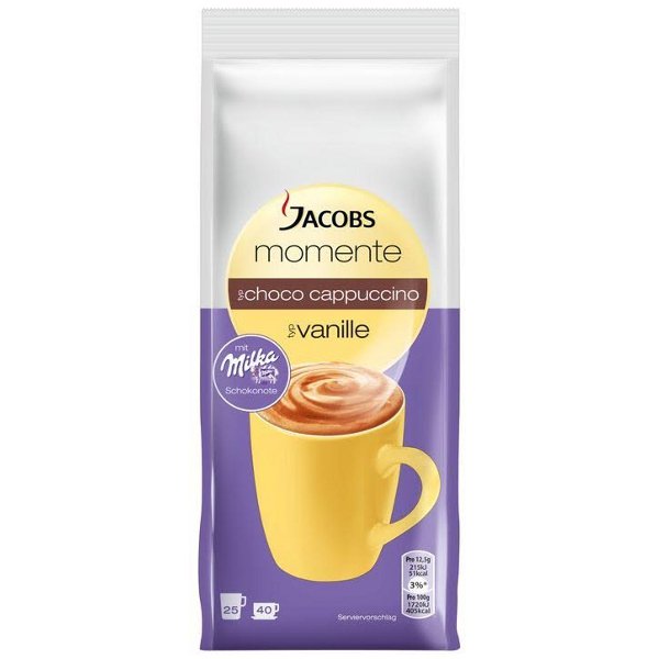 Jacobs Mondelez Kawa cappuccino o smaku waniliowym, import Momente Vanille, 500 g