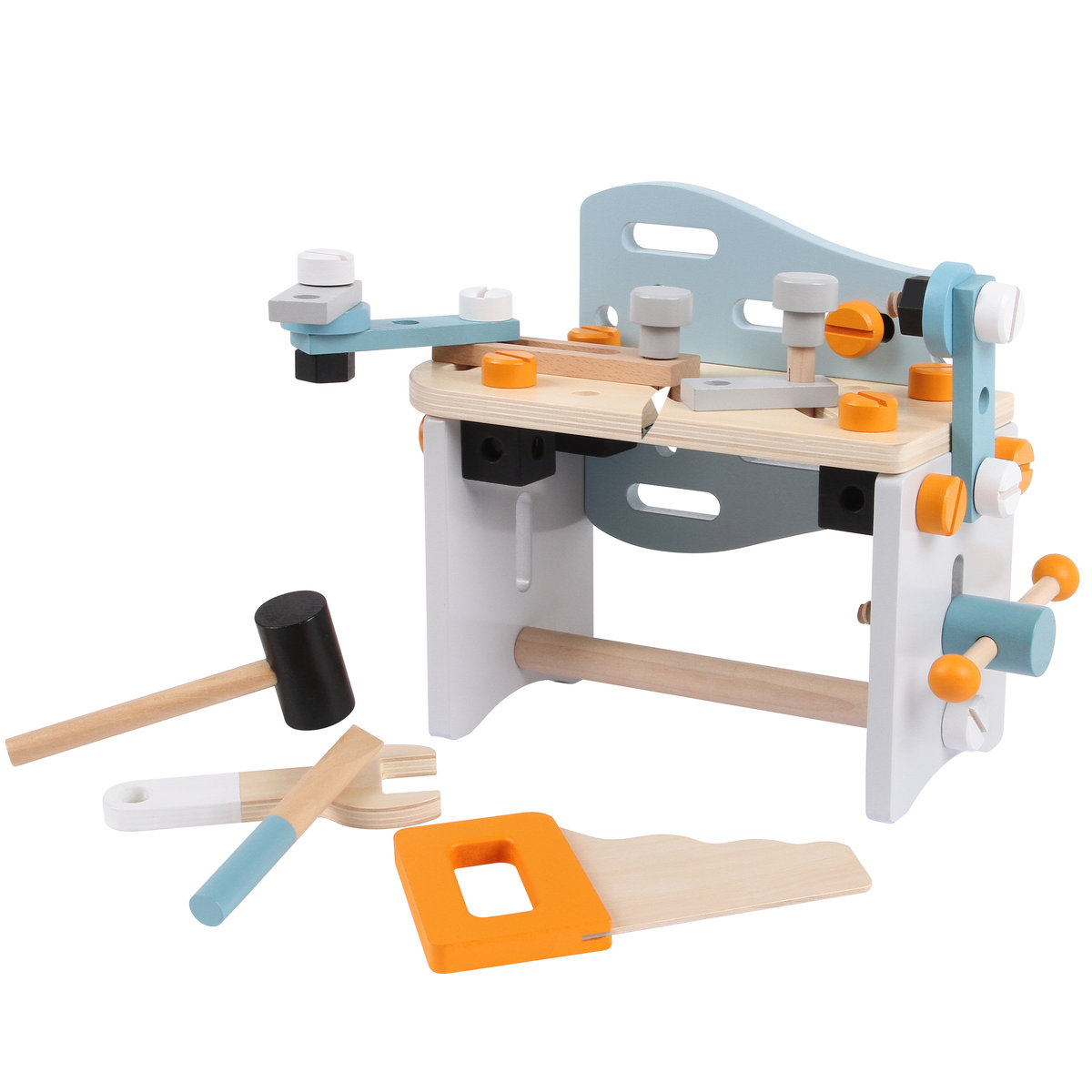 EcoToys Drewniany wielofunkcyjny warsztat narzędziowy B59F-234B3