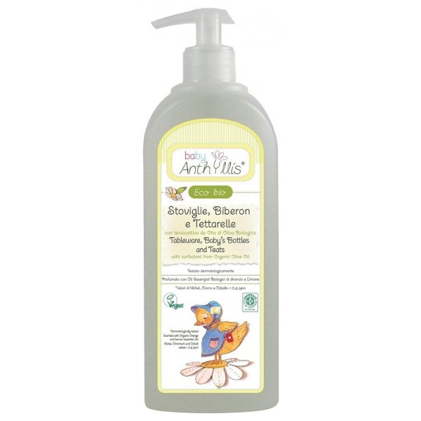 Anthyllis Ekologiczny płyn do mycia butelek i smoczków z surfaktantem z oliwy z oliwek ANTHYLLIS Baby, 500 ml