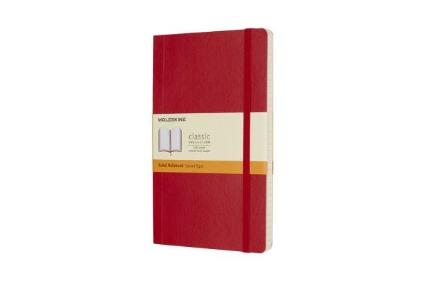 Moleskine notes w linie, czerwony