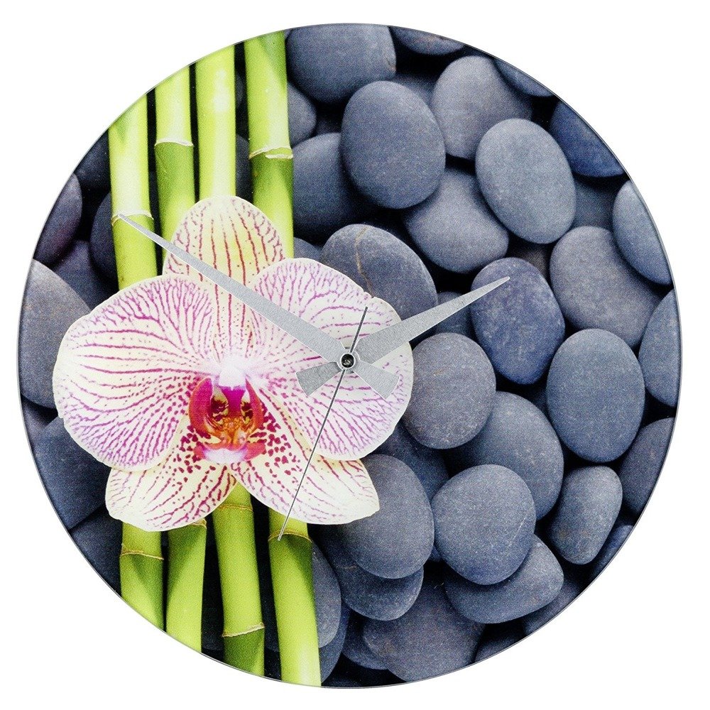 Wenko Szklany zegar ścienny SPA 37 cm B00J8BVWPY