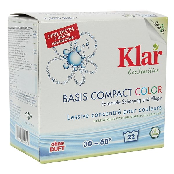 KLAR (środki czystości) Proszek do prania kolor eco 1,375 kg - klar BP-4019555100154