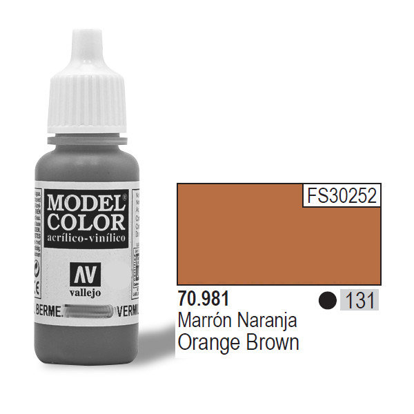 Vallejo Model Color Orange Brown 17ml 70.981