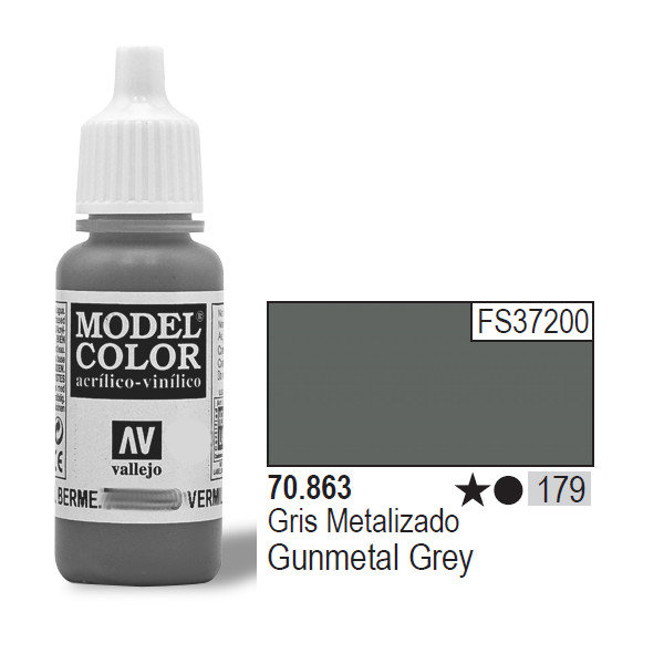 Vallejo Model Color 179 70.863 Gunmetal Grey