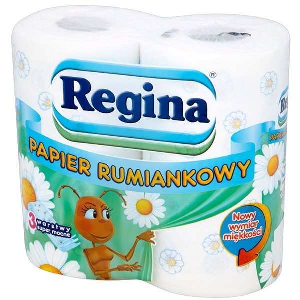 Delitissue Papier toaletowy Regina Rumiankowy 3 warstwy (4 rolki)
