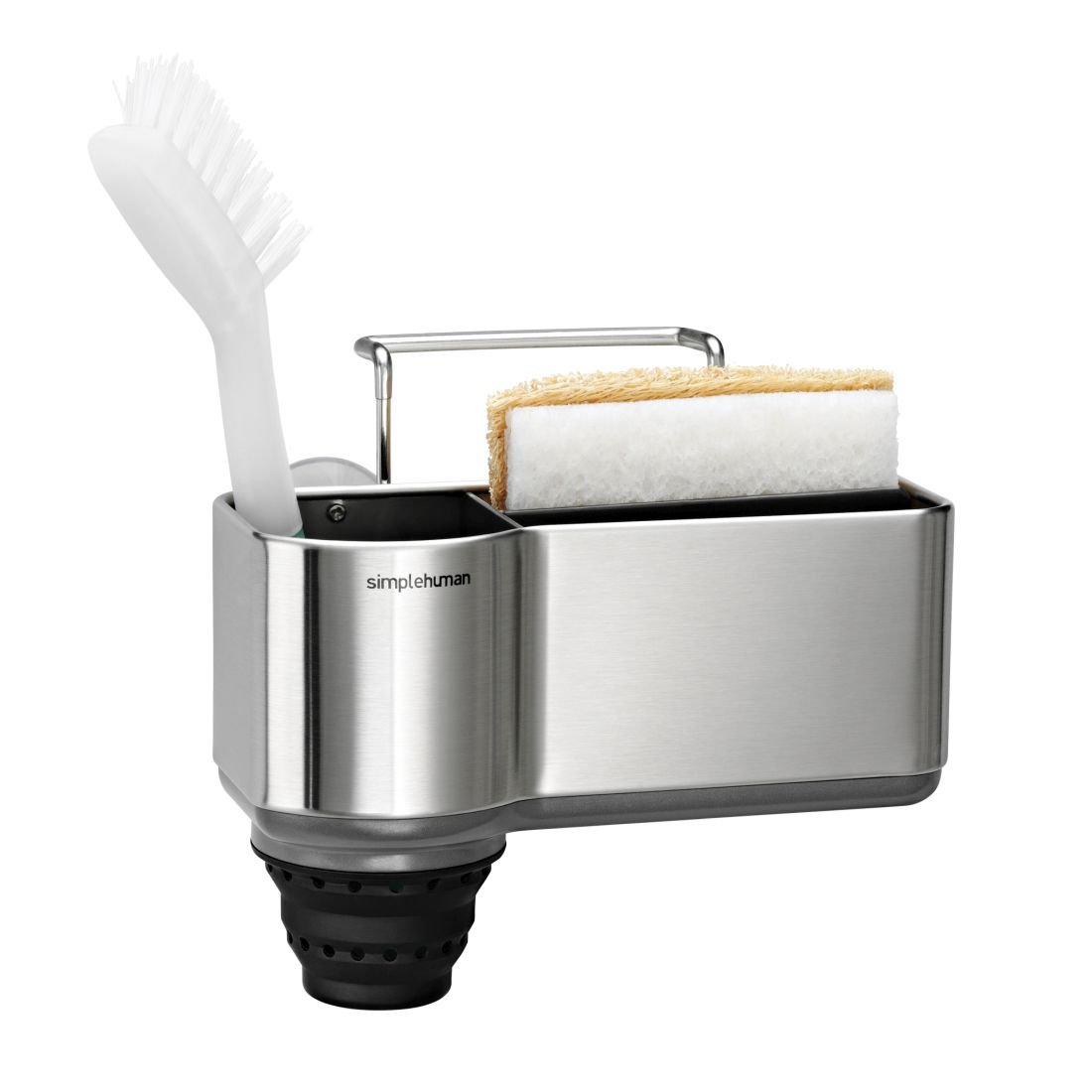SimpleHuman Pojemnik do zlewu Sink Caddy, 19,4x14,3x19,1 cm, czarno-srebrny