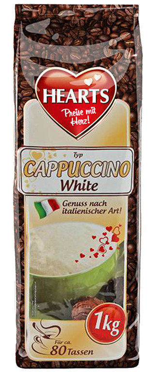 TSI Cappucino o smaku mlecznym HEARTS Cappuccino White, 1 kg