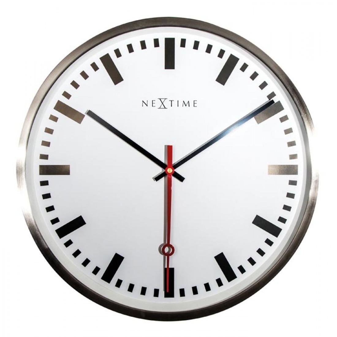 Nextime Zegar ścienny Super Station 2, biały