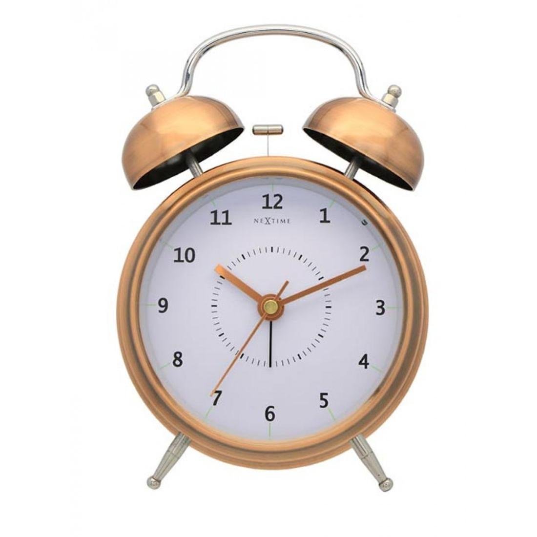 Nextime Budzik Wake Up 12,5cm miedziany 5112 CO