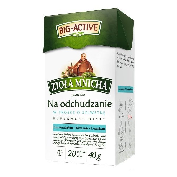 Big-Active Big-Active Zioła Mnicha Na odchudzanie Herbatka ziołowa 40 g (20 x 2 g)