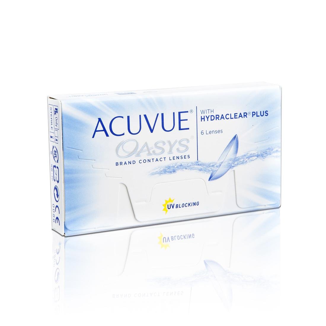 Acuvue, Oasys, Soczewki dwutygodniowe -5.00 krzywizna 8,8, 6 szt.