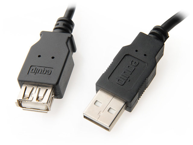 Equip AM-FM Kabel USB 2.0,1.8 m, czarny, podwójny ekran (128850)