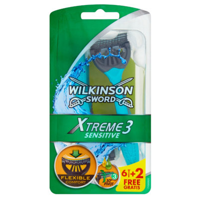Wilkinson Sword Xtreme 3 drodze optycznej modelerze trawy, 3 szt. + 1 gratis zielony 287214