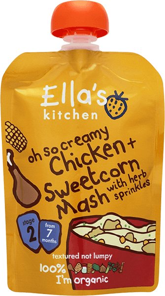 Ella´s Kitchen Ella's Kitchen - Kurczak z kaszą kukurydzianą, BIO, 130 g